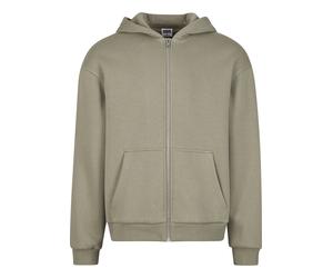 Strickpullover URBAN CLASSICS "Urban Classics Fluffy Zip Cardigan", Herren, Gr. XL, paleolive, 70% Baumwolle, 30% Polyester, unifarben, normal, ohne Ausschnitt, Pullover Strickpullover (44054619-XL) p