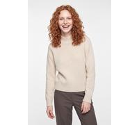Strickpullover VERO MODA "VMBERRY LS HIGHNECK PULLOVER NOOS", Damen, Gr. M, beige (birch detail:color ref 058), Strick, Obermaterial: 78% Polyester, 12% Nylon, 8% Wolle, 2% Elasthan, normal, hoch gesc