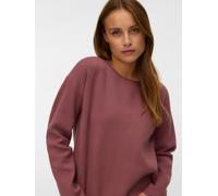 Strickpullover VERO MODA "VMGOLD ROLL LS O-NECK PULLOVER GA", Damen, Gr. L, braun (rose braun), Strick, Obermaterial: 50% Viskose, 28% Polyester, 22% Nylon, unifarben, regular fit normal, Rundhals, Ro
