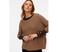 Strickpullover VERO MODA "VMNEW NORA 3/4 BOATNECK PULLOVER NOOS", Damen, Gr. L, caribou, Strick, Obermaterial: 100% Baumwolle, unifarben, regular fit normal, U-Boot-Ausschnitt, Pullover Strickpullover