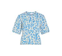 Strickpullover VILA "VIMAYAS O-NECK 2/4 KNIT NOOS", Damen, Gr. S, super light natural melan pattern:leo all aboard, Strick, Obermaterial: 50% Polyester, 30% Viskose, 20% Nylon, gemustert, regular fit