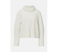 comma Loose Fit Strickpullover aus Woll-Mix mit Rollkragen in Weiss, Größe 46