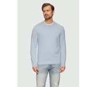 s.Oliver RED LABEL Regular Fit Pullover aus reiner Baumwolle in Hellblau Melange, Größe XL