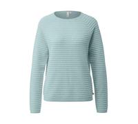 Strickpullover QS, Damen, Gr. XS (34), light petrol, Strick, Obermaterial: 65% Polyester, 35% Viskose, regular fit hüftlang, Rundhals, Rollkante, Pullover Strickpullover, mit Strukturmuster (71212103-