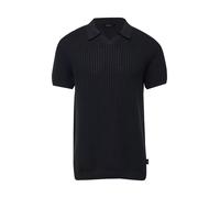 Strukturiertes Strick-Polo mit Rippbündchen XXL blau 2175275.5920.XXL