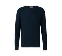 Strickpullover mit Flammgarnstruktur und Rollkante XXL blau 2178506.5978.XXL