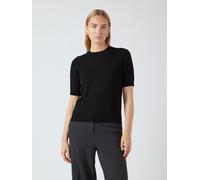 Strickpullover Y.A.S "YASLENA SS KNIT PULLOVER S. NOOS", Damen, Gr. M, schwarz, Strick, Obermaterial: 75% Viskose, 25% Nylon, unifarben, regular fit normal, Rundhals, Pullover Strickpullover (72284909