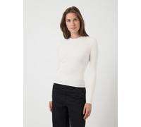 Strickpullover Y.A.S "YASZOEY LS KNIT PULLOVER S.NOOS", Damen, Gr. S, star weiß, Strick, Obermaterial: 65% Viskose, 35% Nylon, unifarben, slim fit normal, Rundhals, Pullover Strickpullover (20023342-S