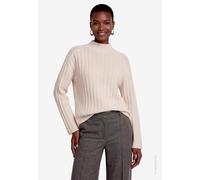 Strickpullover ZERO, Damen, Gr. S, beige (cream), Strick, Obermaterial: 65% Polyacryl, 20% Polyamid, 15% Wolle, unifarben, oversize hüftbedeckend, Rundhals, abgesteppte Kante, Pullover Strickpullover,