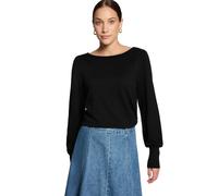 Strickpullover ZERO "Damen langarm", Damen, Gr. 38, schwarz beauty, Strick, Obermaterial: 80% Viskose, 20% Polyester. Füllung:, unifarben, Basic, figurumspielend normal, U-Boot-Ausschnitt, weit Bündch