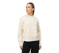zero Damen Pullover mit 3 D Blüten 40, Eggnog