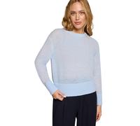 Strickpullover ZERO "Damen mit Alpakawolle", Damen, Gr. 36, soft chambray, Strick, Obermaterial: 45% Polyamid, 38% Polyacryl, 11% Wolle, 6% Alpaka, durchscheinend, figurbetont normal, Rundhals, eng Bü