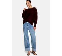 Strickpullover ZERO "Damen mit Fledermausärmeln", Damen, Gr. L, braun (schwarz braun melange), Strick, Obermaterial: 57% Polyester, 17% Polyacryl, 16% Baumwolle, 6% Elasthan, 4% Wolle, loose fit norma