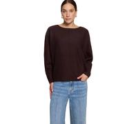 Strickpullover ZERO "Damen mit Fledermausärmeln", Damen, Gr. XL, schwarz braun melange, Strick, Obermaterial: 57% Polyester, 17% Polyacryl, 16% Baumwolle, 6% Elasthan, 4% Wolle, loose fit normal, U-Bo