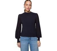 Strickpullover ZERO "Damen mit hohem Kragen", Damen, Gr. 42, hydrangea, Strick, Obermaterial: 72% Viskose, 28% Polyester, unifarben, figurumspielend normal, weit Bündchen krempelbar, Pullover Strickpu