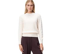 Strickpullover ZERO "Damen mit Lochstrickmuster", Damen, Gr. 42, eggnog, Strick, Obermaterial: 38% Polyester, 30% Polyester, 27% Polyamid, 5% Wolle, Strukturmuster, figurumspielend normal, Rundhals, P