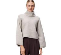 Strickpullover ZERO "Damen mit Rollkragen", Damen, Gr. L, beige melange, Strick, Obermaterial: 58% Polyester, 30% Polyacryl, 10% Wolle, 2% Elasthan, Strukturmuster, figurumspielend normal, weit, Pullo