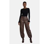 Zero Damen Pullover mit Volants am Ärmel Black Beauty Größe 40