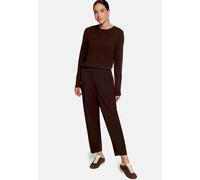 Strickpullover ZERO "Damen mit Stehkragen", Damen, Gr. 42, chocolate plum, Strick, Obermaterial: 80% Viskose, 20% Polyamid, Basic, figurbetont normal, Rundhals, Pullover Strickpullover, Material (6099
