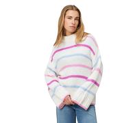 zero - Grobstrickpullover mit Streifen creampink - Gr. - S