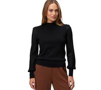 Strickpullover ZERO "zero Damen Strickpullover mit transparenten Ärmeln", Damen, Gr. 34, schwarz (schwarz beauty), Strick, Obermaterial: 72% Viskose, 28% Polyester. Ärmelfutter: ohne Futter., unifarbe