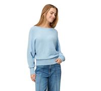 Strickpullover ZERO "Damen mit U-Boot Ausschnitt", Damen, Gr. 36, soft chambray, Strick, Obermaterial: 2% Elasthan, 15% Polyamid, 8% Polyacryl, 21% Polyester, 49% Polyester, 5% Wolle. Füllung:, aufger