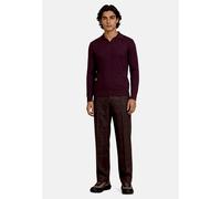 Strickpullover ZERO "Herren mit Kragen", Herren, Gr. L, lila (chocolate plum), Strick, Obermaterial: 100% Baumwolle, figurumspielend lang, Pullover Strickpullover, Plain/ ohne Details (42891168-L) cho