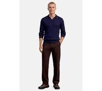 Strickpullover ZERO "Herren mit Kragen", Herren, Gr. M, blau (deep sky), Strick, Obermaterial: 100% Baumwolle, figurumspielend lang, Pullover Strickpullover, Plain/ ohne Details (83070405-M) deep sky