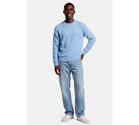 Strickpullover ZERO "Herren mit Rundhalsausschnitt", Herren, Gr. L, blau (pacific coast), Obermaterial: 36% Baumwolle, 35% Polyacryl, 27% Polyamid, 2% Elasthan, figurumspielend lang, Rundhals, Bündche