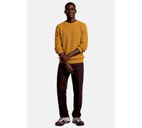 Strickpullover ZERO "Herren mit Rundhalsausschnitt", Herren, Gr. L, gelb (golden glow), Obermaterial: 34% Polyamid, 34% Wolle, 29% Viskose, 3% Polyester, figurbetont lang, Pullover Strickpullover, Pla