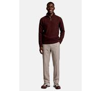 Strickpullover ZERO "Herren mit Stehkragen", Herren, Gr. L, braun (chocolate plum), Obermaterial: 36% Baumwolle, 35% Polyacryl, 27% Polyamid, 2% Elasthan, figurumspielend, Pullover Strickpullover, Pla
