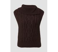 Strickpullunder mit Zopfmuster 46 braun 2168118.8945.46