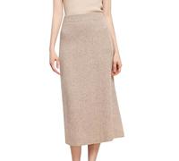 Strickrock Damen Herbst Winter Gestrickter Rock Moderock für Frauen Hoher Taille Maxirock Casual Strickrock Langer Bleistiftrock Freizeitrock Elastische Stricken Gestrickt Röcke Winterrock Slim