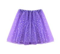 Strickrock Damen,Tüllrock Damen Erwachsene Party Unterrock Petticoat Elegant Netzstoff Faltenrock Elastische Karneval Mesh Rock Schwarz Abschlussball Midirock Ballettrock Hellviolett One Size