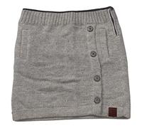 Strickrock kurzer Rock mit klassischem Muster Wolle gefüttert Boho, Größe:S/M, Farbe:Hellgrau