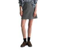 Strickrock MARC O'POLO "aus Boiled Wool", Damen, Gr. 38, rocky grau melange, Obermaterial: 88% Schurwolle, 12% Polyamid, unifarben, figurbetont kurz, Röcke (43040450-38) rocky grau melange
