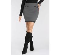 Strickrock MELROSE, Damen, Gr. 36, schwarz (schwarz gemustert), Feinstrick, Obermaterial: 70% Viskose, 30% Polyamid, Jacquardmuster, eng kurz, Röcke, in Jaquardmuster (50877319-36) schwarz gemustert