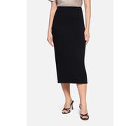 Strickrock mit Seitenschlitzen Schwarz 36