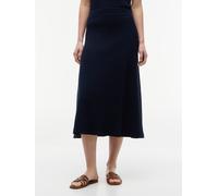 Strickrock TOMMY HILFIGER "CO CABLE FINE GG F&F SKIRT", Damen, Gr. L (42/44), schwarz night navy, Strick, Obermaterial: 78% Baumwolle, 22% Polyamid, unifarben, regular fit lang, Röcke, Baumwollmischun