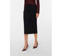 Strickrock VERO MODA "VMSABA FULLNEEDL NW 7/8 LNGHT SKIRT NOOS", Damen, Gr. S (36), schwarz, Strick, Obermaterial: 50% Viskose, 28% Polyester, 22% Nylon, unifarben, lang, Röcke (19302948-S) schwarz