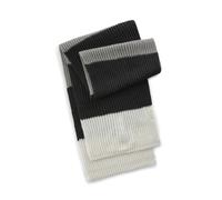 Strickschal aus weicher Wollmischung mit modischen Blockstreifen schwarz - Gr. - one size