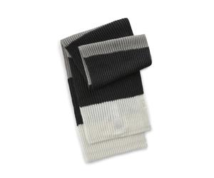 Strickschal aus weicher Wollmischung mit modischen Blockstreifen schwarz - Gr. - one size