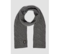 Strickschal aus Wolle mit Zopfmuster ONESIZE grau 2170056.91W1.ONESIZE