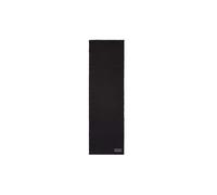 Strickschal CALVIN KLEIN "PATCH CHUNKY RIB CTN KNIT SCARF", Damen, schwarz, Rippstrick, Baumwolle, unifarben, Modetücher, Regular fit mit Markenlogo (68378157-0) schwarz