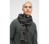 Strickschal CAMP DAVID, Herren, schwarz forest, Material: 77% Baumwolle, 23% Viskose, Modetücher (13934021-0) schwarz forest