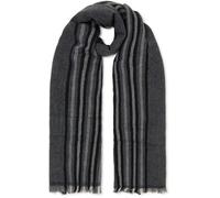 Strickschal CINQUE "CHICO", Herren, grau, Obermaterial: 80% Polyacryl, 10% Wolle, 5% Alpaka, 5% sonstige Fasern, Modetücher, aus weichem Material mit Längssteifen, made in Italy (44433167-0) grau