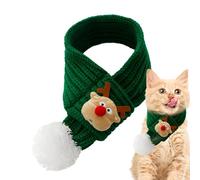 Strickschal für Hunde, gemütlicher Stoff, bequeme Halstücher - Weihnachtsmann-Schal, praktisches Knoten-Design, Halswärmer für Welpen, Katzen, Kätzchen