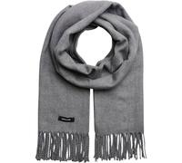 Strickschal JACK & JONES "JACSOLID WOVEN SCARF NOOS", Herren, grau (grau melange), Strick, Kunstfaser, unifarben, Modetücher, Kunstfaser, mit Fransen (35577637-0) grau melange