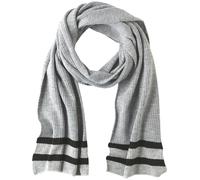 Strickschal JAN VANDERSTORM "Schal HEISKA", Herren, Gr. 1, grau, Obermaterial: 50% Polyacryl PAN. 50% Polyester COOLMAX PES(Coolmax)., Modetücher (98489710-1) grau