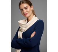 Strickschal LAURA SCOTT, Damen, creme melange, Feinstrick, Viskosemischung, meliert, unifarben, Modetücher, in Maxi-Größe mit modischen Rippenabschlüssen - NEW (58796616-0) creme melange